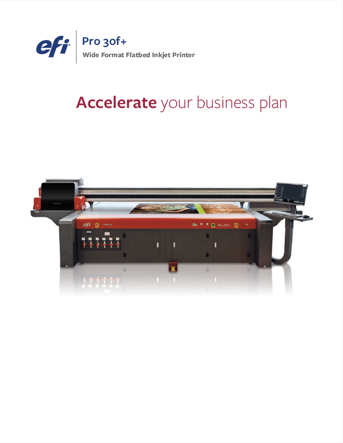 EFI Pro 30f+ Flatbed LED Printer